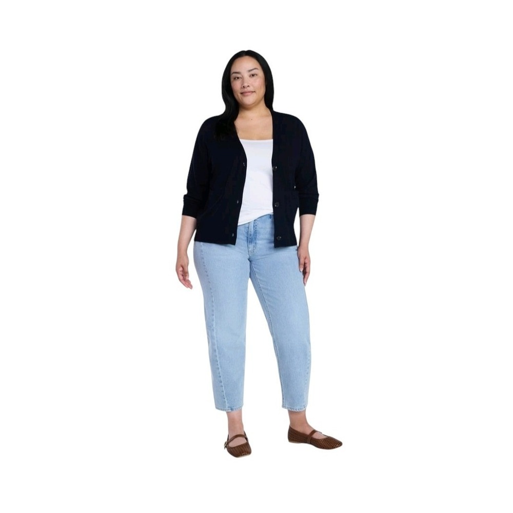 High Rise Barrel Leg Jeans 28" Inseam Light Wash Womens Size 14 New NWT - Picture 11 of 11